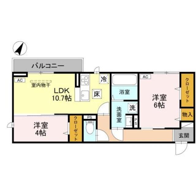 CLASSEUM 幸西　Ⅰ 102 間取り図