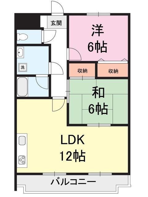 オークランド紫竹 107 間取り図