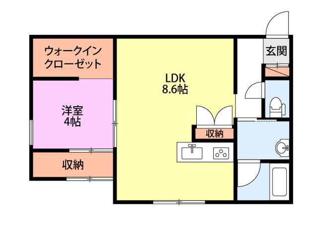 小新新築アパート 203 間取り図