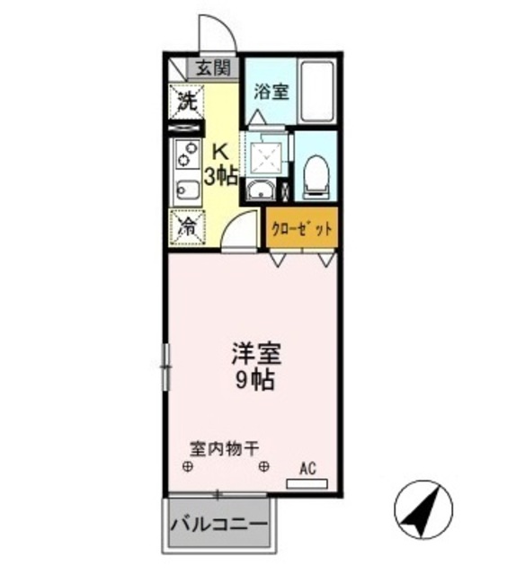 リビングカメリア　Ａ 106 間取り図