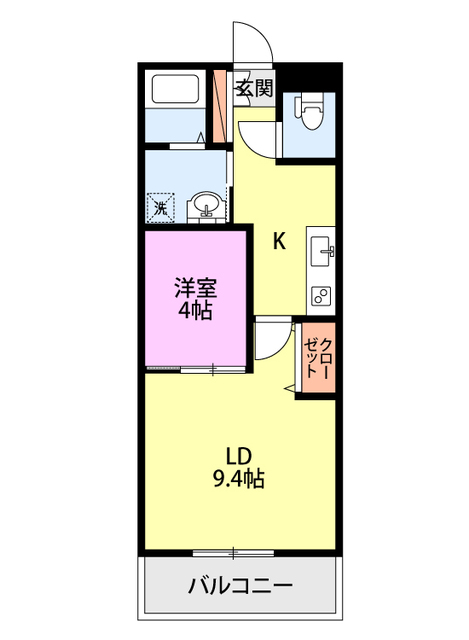 フルーレ・Ｋ 302 間取り図