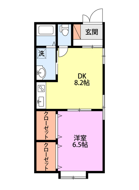 オレンジハウス竹尾 101 間取り図