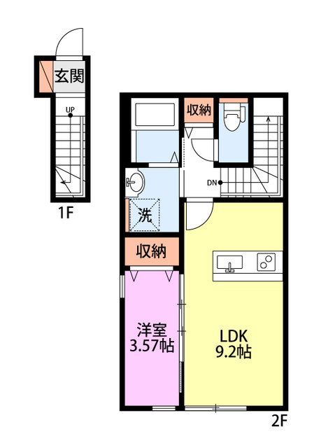 リビンド扇町　Ⅰ棟 204 間取り図