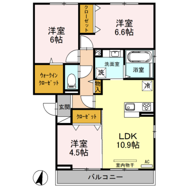 ロイヤルガーデンコート新和　B 205 間取り図