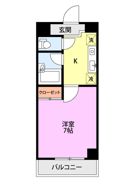 ワンノール堀之内 314 間取り図