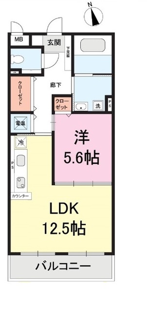 ＲＥＳＩＤＥＮＣＥ ＨＩＬＬ ＥＡＳＴ 新光 402 間取り図