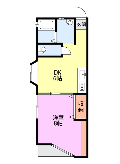 コーポ・スリーエス 202 間取り図
