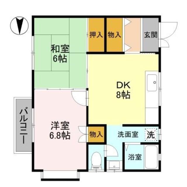 クリスタル女池　A 205 間取り図