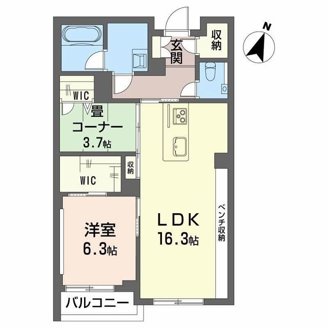 ＡＺＵＲ米山 105 間取り図