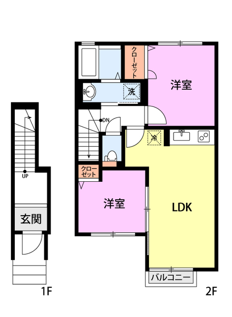 ハイムメロディー 202 間取り図