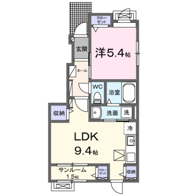 プリマ　オランジェ 103 間取り図