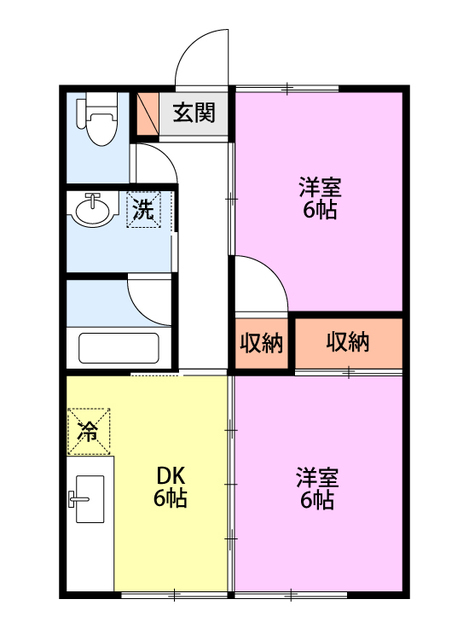 第6トモエイ藤橋 203 間取り図