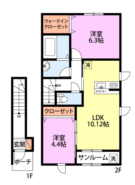 グランメゾン上所 202 間取り図