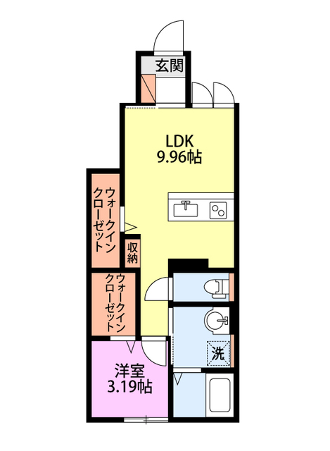 リビンド扇町　Ⅱ棟 101 間取り図