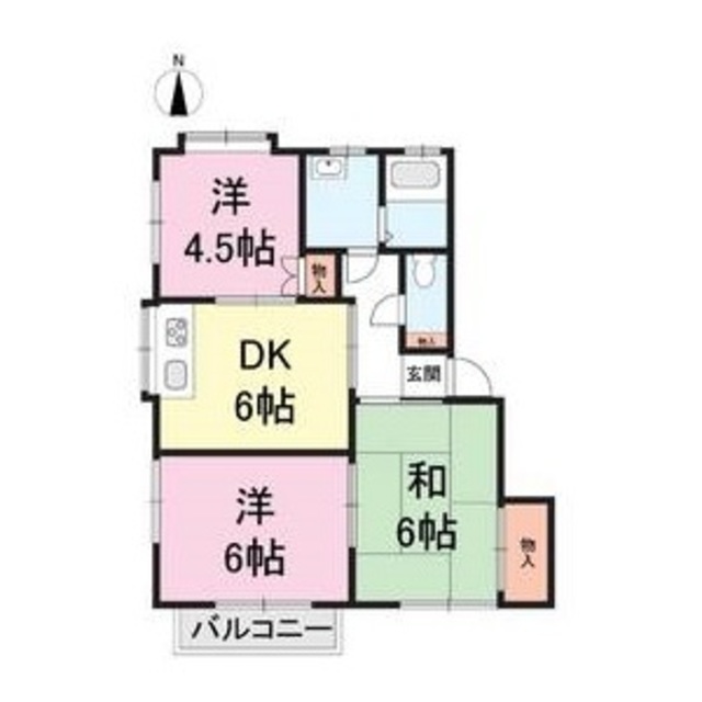 ルネス坂井A 2-1 間取り図