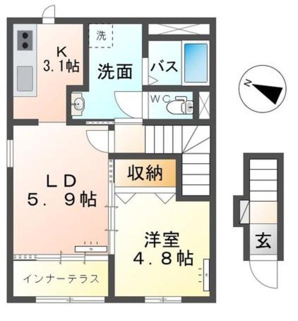 グランコートM・H 203 間取り図