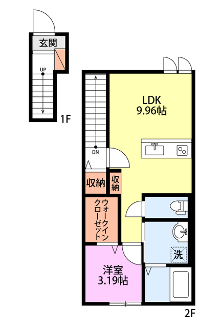 リビンド扇町　Ⅱ棟 201 間取り図