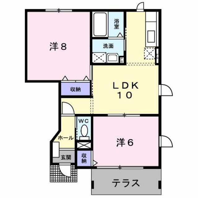 エクセルコーポなるみ 102 間取り図