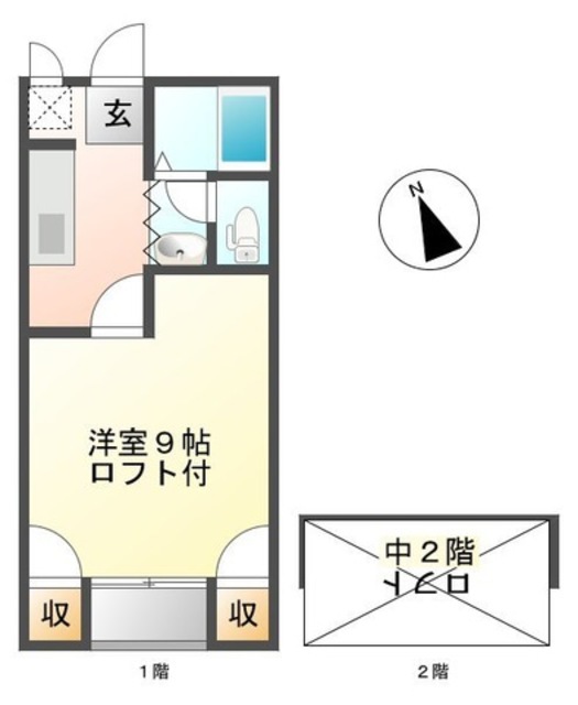 第3飯茂ハウス 103 間取り図