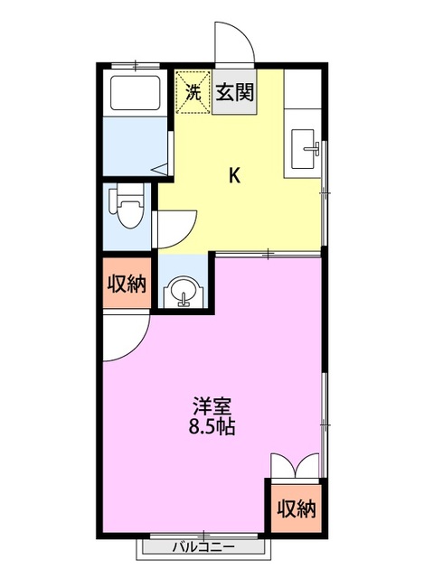 サンセット浦山 201 間取り図