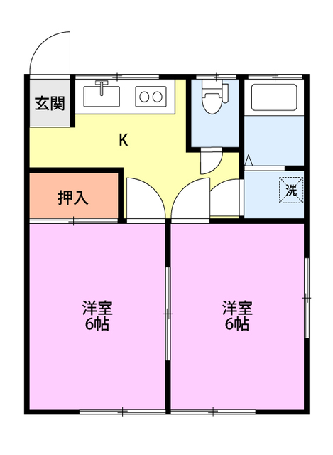 松木ハイム Ⅱ 201 間取り図