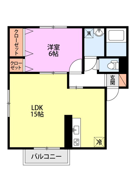 ウェリナ　Ｃ棟 201 間取り図