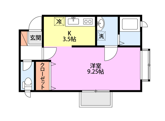 グリーンハイツあさひ 102 間取り図