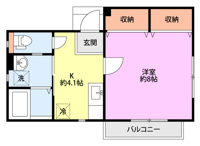 コーポ日和ヶ丘 101 間取り図