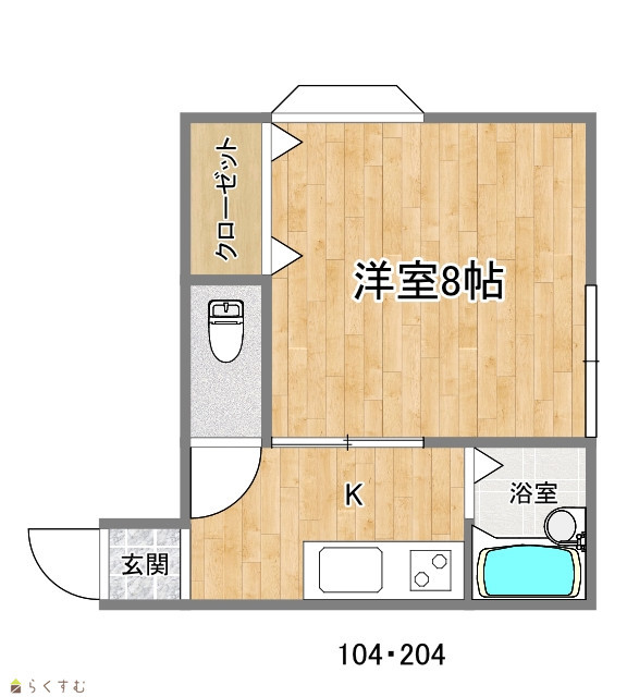 ファーストハイツ大島 204 間取り図