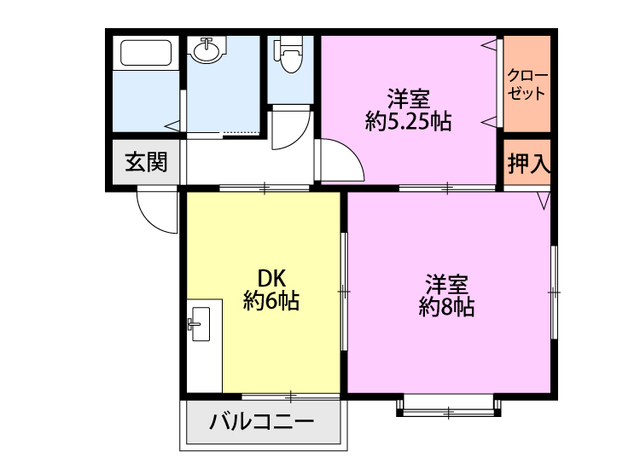 スターハイツⅡ D 間取り図