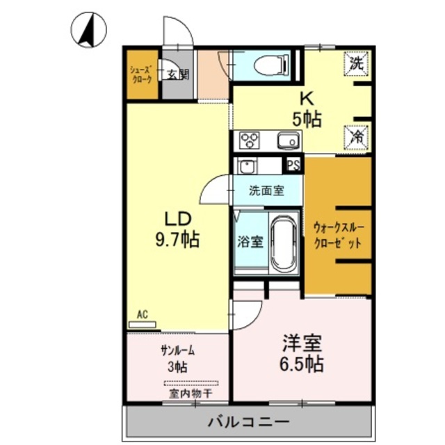 Sky Terrace　Ⅰ 305 間取り図