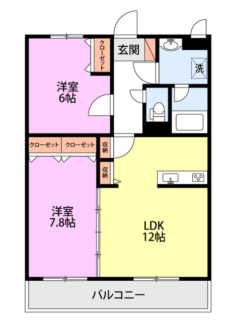 ＲＥＳＩＤＥＮＣＥ　Ｈｉｌｌ　Ｗｅｓｔ裏館 102 間取り図