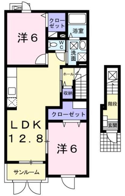 クレール 204 間取り図