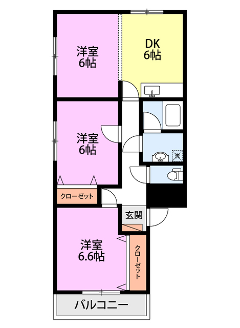 ベルローズ 3A 間取り図