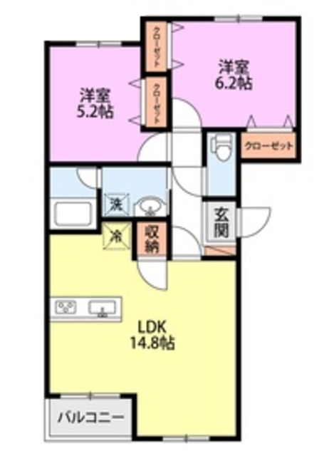 ガーデンコートＡ棟 205 間取り図