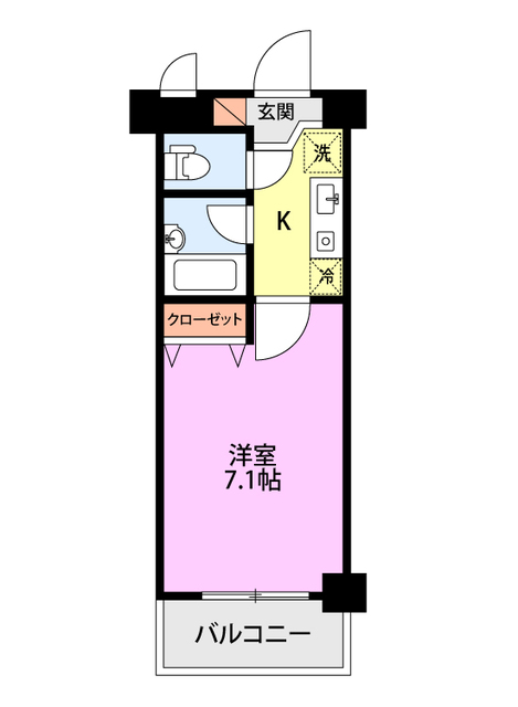 ワンノール米山B 302 間取り図