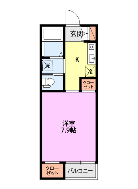 セジュール鐙 206 間取り図