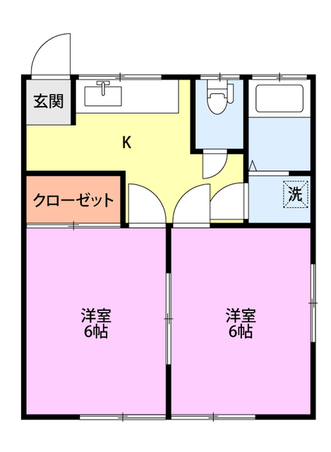 松木ハイム　Ⅰ 203 間取り図