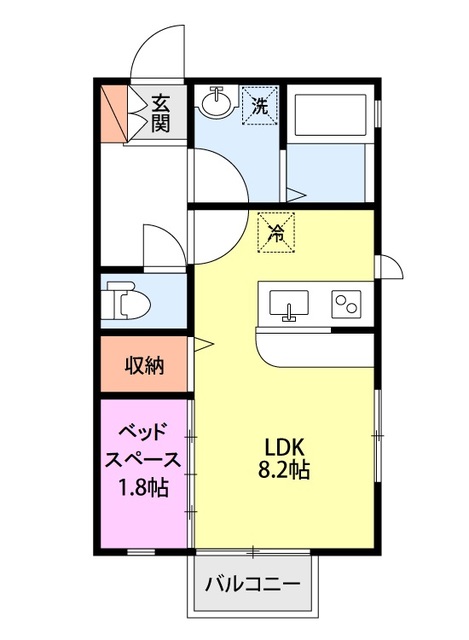 ドミールＢ 103 間取り図