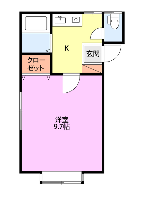 ハーモニー新津 202 間取り図