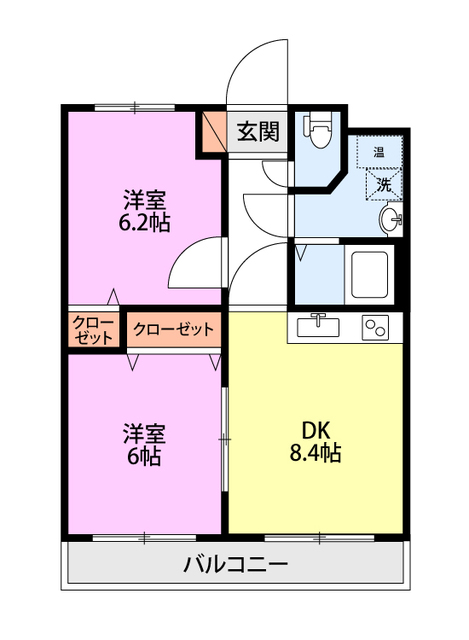 Ｈｅｒｏ近江 202 間取り図
