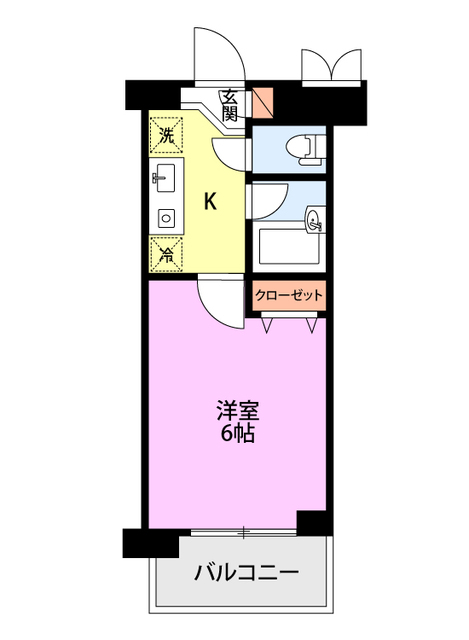 ワンノールＫ２ 203 間取り図
