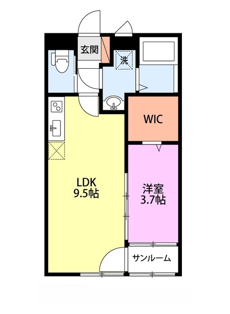 サニープレイス蓮潟 103 間取り図