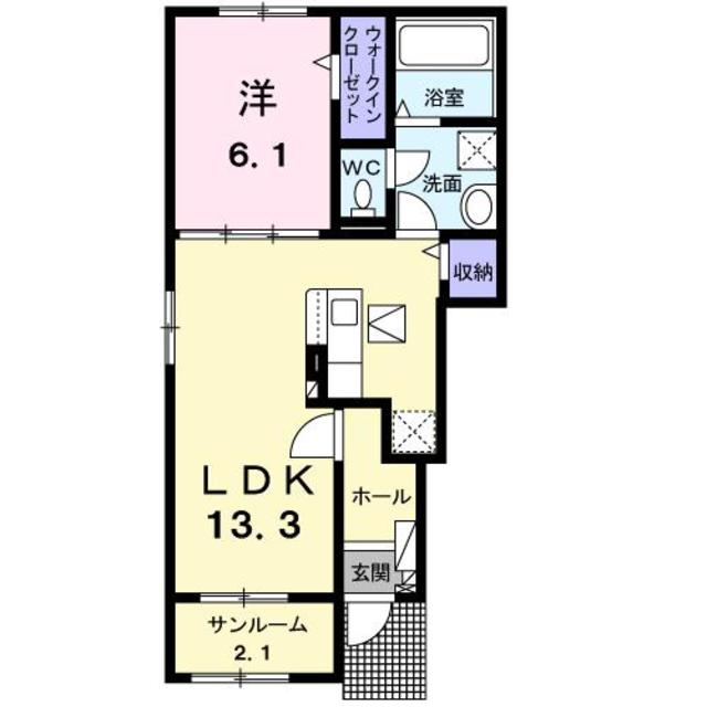 クレストⅠ 101 間取り図