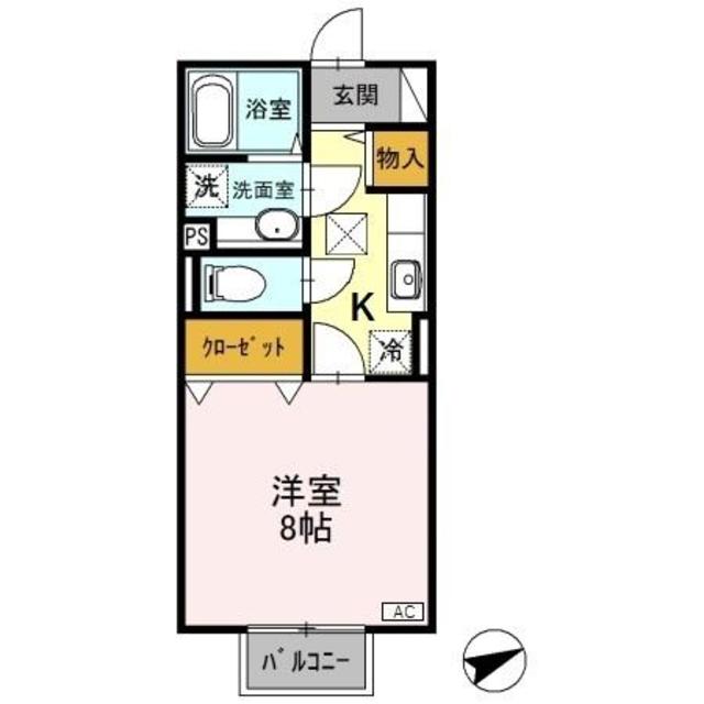 セジュールモナリエ　A 103 間取り図