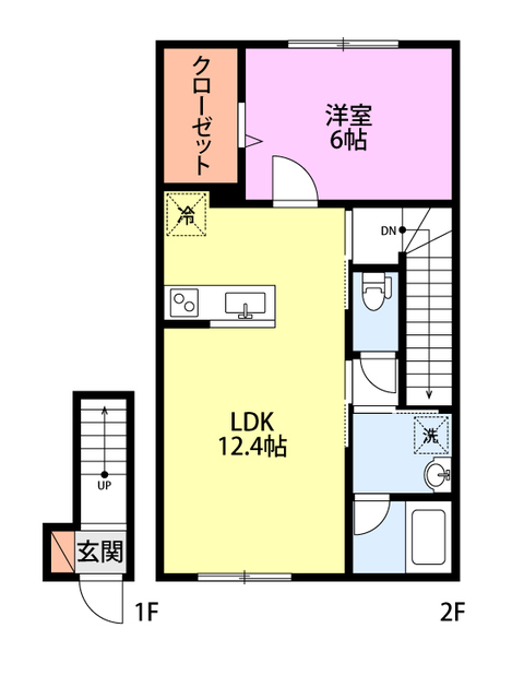 シェラトン秋葉A棟 205 間取り図