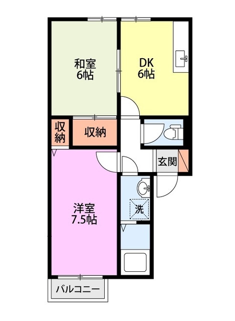 ハイカムール青山 203 間取り図