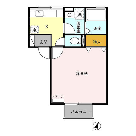 ロイスライブＫ　Ｂ 201 間取り図