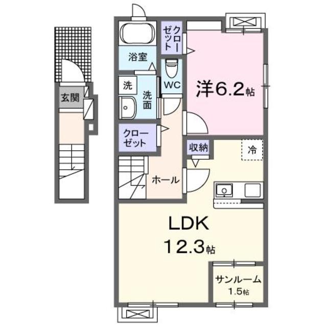 プリマ　オランジェ 201 間取り