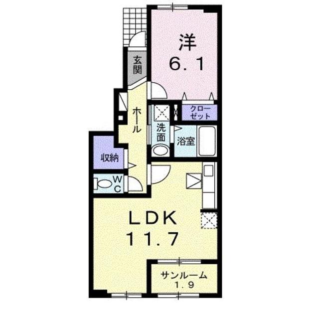 グランツハウスＭ 102 間取り図